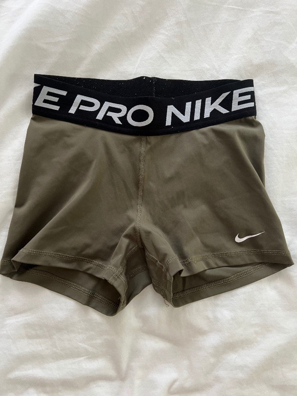 Olive Nike Pro shorts